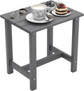 OTSUN Outdoor Side Table, HDPE Small Adirondack Side Tables, Outside End Table for Patio, Porch, Deck, Pool, Weather Resistant/Easy Maintenance (1PC, Gray)