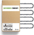 16-Inch Chainsaw Chain 4-Pack – 3/8" LP Pitch, .050" Gauge, 56 Drive Links, Semi-Chisel Replacement Chain for 16" Electric Mini Chainsaw and Pole Pruner