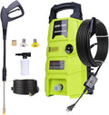 Electric Pressure Washer, 1800PSI 1.6GPM Portable Power Washer with 20FT Hose & 35FT Power Cord, Two Nozzles, 0.4L Soap Bottle for Car Driveways Patio Garden