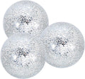 uxcell 4" Decorative Balls, 3 Pcs Mosaic Glass Balls, Decorative Table Sphere Orbs, Centerpiece Balls for Decorating Bowls Vase Tables Wedding Party, Silver