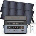 OSCAL 2400W Solar Generator With 2×400W Solar Panel, 1872Wh Solar Power Station with 4 AC Outlets (5000W Peak), 1.45H Full Charging, APP Control Emergency Power Station for Home, Camping & RVs