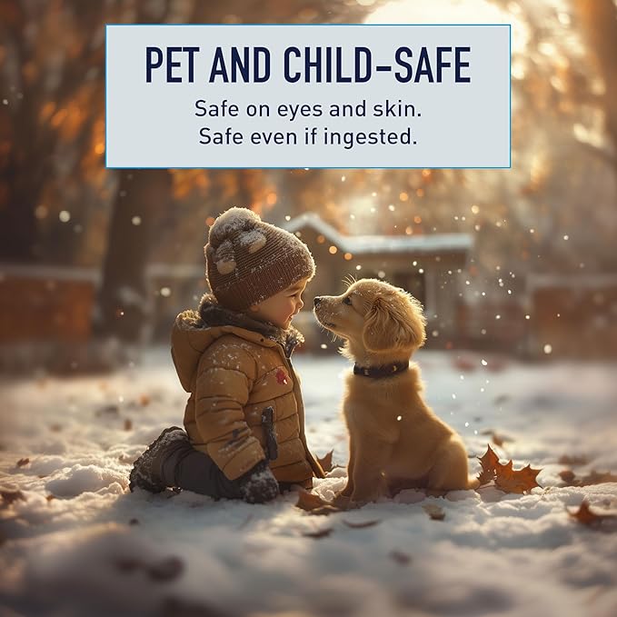 Safe Paw 2-Pack Pet-Safe Snow & Ice Melter, Salt- & Chloride-Free, 8 Lbs - Pet-Friendly Winter Maintenance Product for Driveway, Concrete, Sidewalk, and Outdoor Spaces