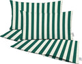RSH DECOR: Sunbrella Pillow Covers Set of 4 | Covers Only - 26" x 16" | Outdoor Lumbar Pillow Covers Crafted with Sunbrella Performance Fabric | Mason Forest Green