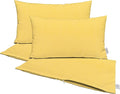 RSH DECOR: Sunbrella Pillow Covers Set of 4 | Covers Only - 26" x 16" | Outdoor Lumbar Pillow Covers Crafted with Sunbrella Performance Fabric | Canvas Buttercup Yellow