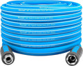 Fevone Garden Hose 105 ft., Lightweight Hybrid Water Hose, Flexible and Durable, Leak-Free Connections