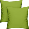 RSH DECOR: Square Throw Pillows Set of 2 | 24” x 24” | All-Weather Spun Fabric | Water and Fade-Resistant | Outdoor Accent Pillows for Patio Furniture | Kiwi Green
