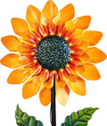 Sunflower Solar Wind Spinner, 52" Metal Wind Spinner with Kinetic Wind Sculpture Windmills for Outdoor Lawn & Garden Patio Decoration