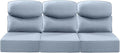Luxury 24x24x6 Inch Smile Outdoor Sofa Cushions Set of 3 - Memory Foam Deep Seat Patio Furniture Pillows for Wicker Rocker Dining Chair Loveseat 3-Seater L-Shape Sectional Sofa - Baby Blue