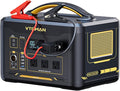 VTOMAN Jump 1500X Portable Power Station with Jumper Cables, 828Wh LiFePO4 Battery Solar Generator with Jump Start for Car, 1500W AC Outlets, 100W PD Type-C&Regulated DC for Home Backup RV Van Camping