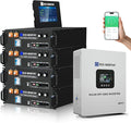 ECO-WORTHY Home Power Station Backup Power,20480Wh LiFePO4 Battery Support Communication、Bluetooth and WiFi,AC 5000W Inverter,Battery Monitor,for Home Backup,Emergency,Solar System Components