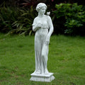 Outdoor Nymph Statues, 32Inch Garden Goddess Sculptures, Greek Mythology Roman Decor, Large Statues for Patio Yard Lawn Porch, Grey (Nymph-Grey)