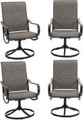 Sophia & William Patio Dining Chairs Patio Swivel Chairs 4 Pieces Quick Dry Textilene Patio Chairs Outdoor Furniture Support 300lbs for Lawn Garden Backyard Weather Resistant