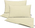 RSH DECOR: Sunbrella Pillow Covers Set of 4 | Covers Only - 26" x 16" | Outdoor Lumbar Pillow Covers Crafted with Sunbrella Performance Fabric | Canvas Canvas