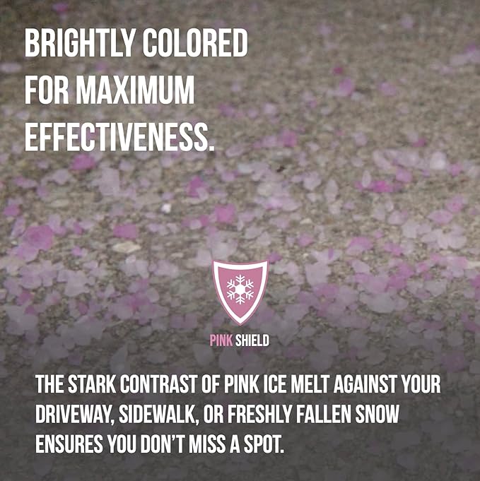 Peach Country Pink Ice Melt -25°F Effective, Eco-Friendly De-Icer, Fast-Acting Granules for Driveways, Walkways & Entryways, 45 lb Pail