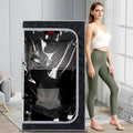 ZONEMEL 1 Person Portable Full Spectrum Infrared Sauna, Full Size Tent with Remote Control,1300W Fast Heating, Foldable Chair & LED Therapy Light, Home Spa for Relaxation (L35.4 x W35.4 x H55.1)