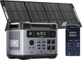 OUKITEL P2001 PLUS 2400W Power Station with 200W Solar Panel, 2048Wh Solar Generator(Peak 5000W) 1.5Hrs Fast Full Charging APP Control Emergency LiFePO4 Battery for Home Backup Camping RVs