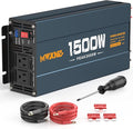 1500W Power Inverter, 12V DC to 120V AC Converter with Dual AC Outlets,QC3.0 18W USB and 30W Type-C, Car Inverter for Truck RV Home - Navy Blue/Black