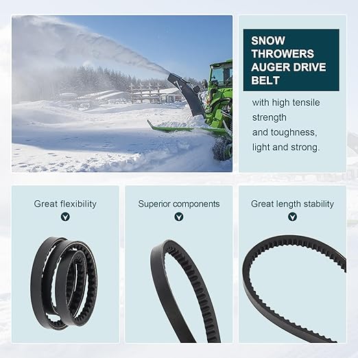 954-0430 754-0430 Snow Brower Auger Drive Belt Two-Stage Snow Blowers 3/8"x35" for MTD Troy Bilt Cub Cadet 754-0430 954-0430 754-0430A 754-0430B 954-0430B 954-0431 Oregon 75-158 265-811