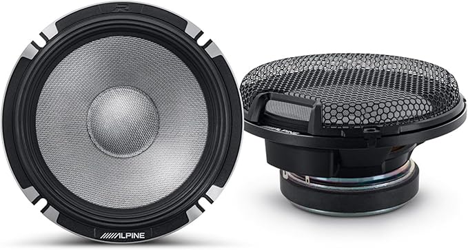 Alpine R2-S652 High-Resolution 2-Way Speaker Set/Pro Series with RKFR65 3-Piece Foam Fast Ring Speaker Enhancement