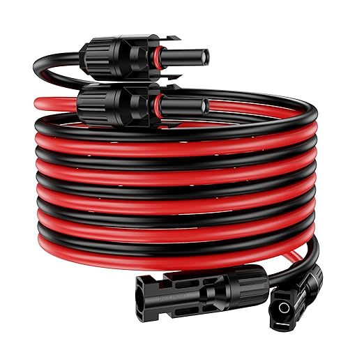 16Ft SolarCable SolarExtension Cable,10AWGSolar Panel ExtensionCable with Female and Male Connectors,Waterproof SolarExtension Cable Kit