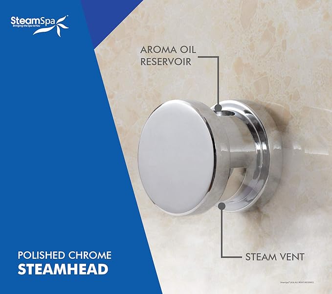 SteamSpa 7.5kW Steam Sauna Generator Executive Bundle 240V Steam Generator with Touch Pad, Steamheads, Pressure Relief Valve, Built-in Auto Drain, LED Light, Filter and Quick Install Kit EXT750CH-A
