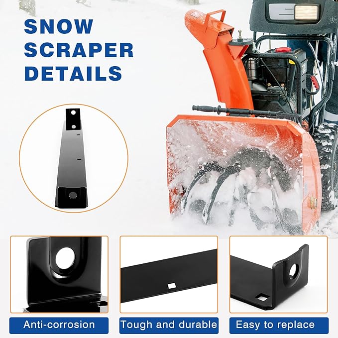 Zonon 2 Pcs 790-00120-0637 Shave Plate for Snow Throwers, Replaces 753-0625, 784-5581, 790-00120, 784-5581a and 784-5581a-0637(26)
