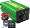 EDECOA 3000 Watt 24 Volts Power Inverter Pure Sine Wave 3000W DC 24V to 120V AC Solar Inverter with 3 Outlets and AC Terminal Block
