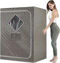 ZONEMEL Full Size Sauna Tent, Portable 1 or 2 Person Full Body Home Spa for Relaxation, Detox, Steamer not Included (L47.24 x W31.5 x H63,Dark Grey)