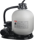 XtremepowerUS 19" Sand Filter 1.5HP Pump 4500 GPH Swimming Pumps System & Filters Combo Set Multi-Port Valve, for Domestic and Commercial Pools