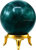 Amazing Gemstone Blue Apatite Crystal Ball with Stand - 2" Inches Crystal Sphere Meditation Balls for Witchcraft and Decorative Balls