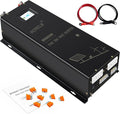 WZRELB 9000W 24V Pure Sine Wave Inverter,24 Volt DC to AC 120V 240V Split Phase Power Inverter,2*AC Hardwire Terminal,18KW Surge,High Efficiency up to 91.6% with LCD Display