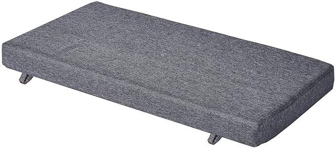 32 x 12 Inch Piano Bench Cushions for Indoor Furniture with Ties Non Slip Kitchen Dining Room Bench seat Cushion for Shoe Storage Ottoman Window Settee Pad, Gray
