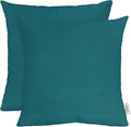 RSH DECOR: Sunbrella Square Throw Pillows Set of 2 | 20" x 20" | Water and Fade-Resistant Performance Fabric | Outdoor Pillow Covers with Down-Alternative Inserts | Spectrum Peacock