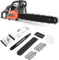 COOCHEER 62CC Gas Chainsaw 20 Inch 2-Cycle Gas Powered Chain Saws 3.5 HP Power Chain Saw Cordless Gasoline Powered Chainsaw with 2 Chains for Tree Wood Cutting