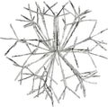Alpine Corporation 16"H Indoor Holiday 3D Snowflake Hanging Ornament with LED Lights, White , Christmas Decoration