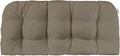 RSH DECOR Sunbrella Tufted Wicker Loveseat Cushion | 41” x 19" | Water and Fade-Resistant Performance Fabric | Outdoor Settee Cushion for Patio Furniture | Made in USA (Cast Shale Brown)