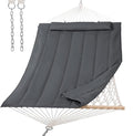 SUNCREAT Hammocks for Outside, Two Person Hammock for Patio, Garden, Porch, Outdoor, Dark Grey