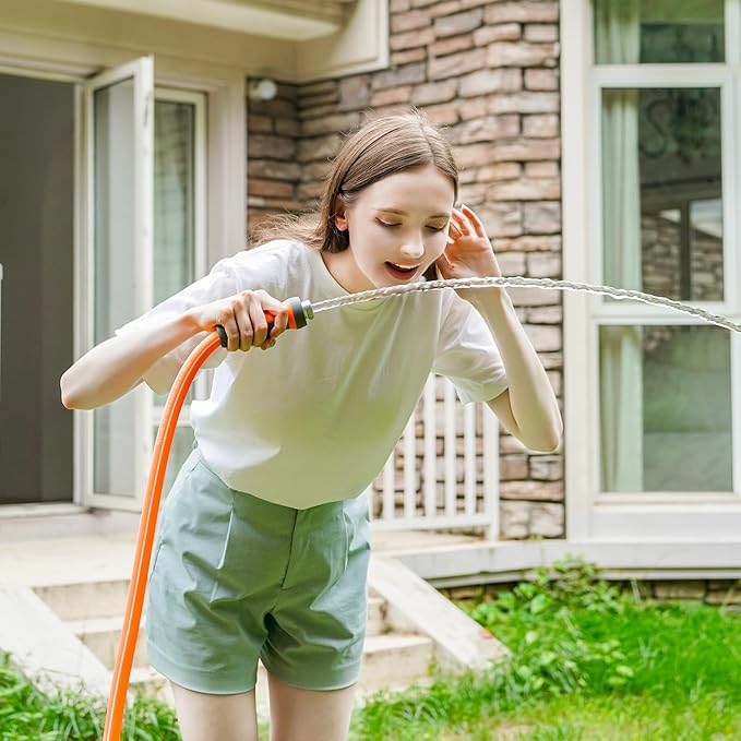 Fevone Garden Hose 80 ft., Lightweight Hybrid Water Hose, Flexible and Durable, Leak-Free Connections