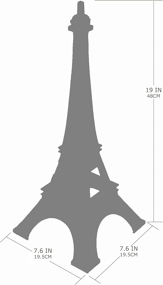allgala 19 Inch 48CM Eiffel Tower Statue Decor Alloy Metal-Rose Gold (EF19-86196)