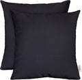 RSH DECOR: Sunbrella Play Square Throw Pillows Set of 2 | 17" x 17" | Water and Fade-Resistant Performance Fabric | Outdoor Pillow Covers with Down-Alternative Inserts | Play Navy