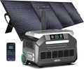 IEE P3200 3200W Solar Generator with 200W Panel included, 2048Wh Solar Power Station with 4 * 3200W AC Outlets (6400W Peak), 1800W Fast Charging, APP Control Emergency Power for Home, Camping & RVs