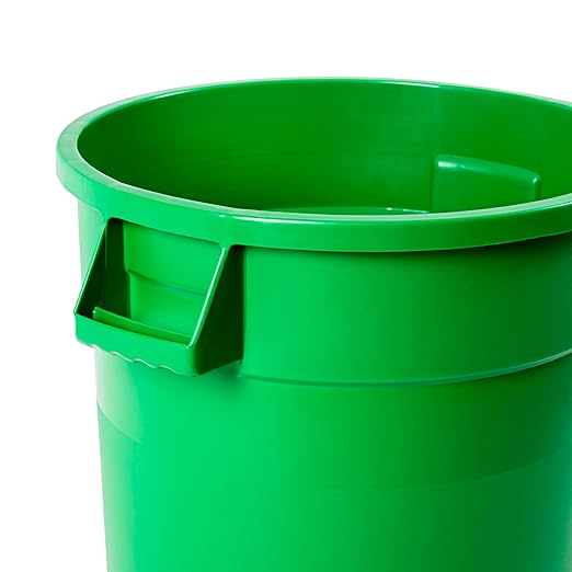 PRO&Family 20 Gallon Trash Can with Lid Round Ingredient Storage Containers Recycling Bin Kitchen Garbage Can Office Garbage Can Trash Barrel Plastic Barrel Yard Waste Bin Outdoor Trashcan (4, Green)