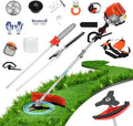 52CC 2-Cycle Gas Weed Wacker, 6 in 1 Gas Weed Eater, 2025 Upgraded Weed Eater, 9500rpm High Power String Trimmer, Brush Cutter for Yard, Garden Easy to Start(US Fast Arrival