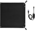 HeatTrak Heated Snow Melting Mat with Power Unit - Heated Outdoor Mats for Walkways - Electric Snow Melting Mats for Decks and Sidewalks - No-Slip Snow and Ice Melt Heated Sidewalk Mat (30” x 30")
