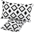 idee-home Outdoor Pillows with Inserts Included, Patio Outside Lumbar Pillows Waterproof Set of 2, 12 x 20 inch