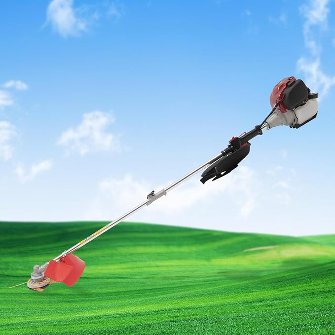 Lawn Trimming Machine, 35.8CC 4 Stroke Gasoline String Trimmer Side Mounted Lawn Mower Hedge Trimmer for Home Lawn Mowing, Orchard Mowing