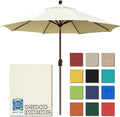 EliteShade USA 10-Year-Non-Fading 10Ft Market Umbrella Patio Umbrella Outdoor Table Umbrella with Ventilation, Natural