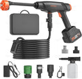 Cordless Pressure Washer Battery Powered; 1100PSI 2.4 GPM Portable Cordless Power Washer with 6-in-1 Nozzle, Foam Cannon, 21V Battery&Charger; Handheld Battery Pressure Washer for Home, Car, Yard