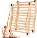 2 Pcs Upgraded Sauna Backrest, 20" Sauna Accessories, S-Shaped Ergonomic Design Sauna Chair, with Non-Slip Pads, Suitable for Infrared Sauna Backrest and Barrel Sauna Backrest, Handmade