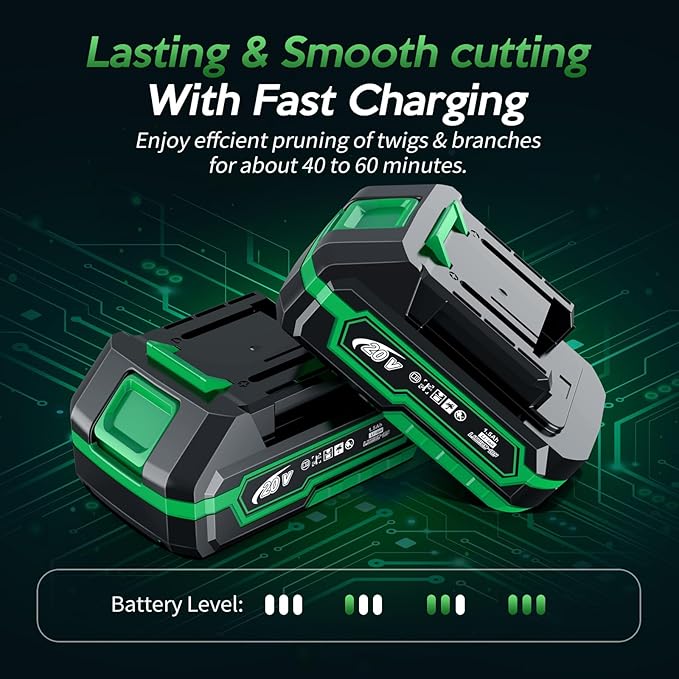 Mini Chainsaw 6 Inch Portable Electric Chainsaw Cordless with 2 Batteries, Handheld Small Chain Saw for Tree Branches, Courtyard, Household and Garden, Gifts for Men Dad Husband Women